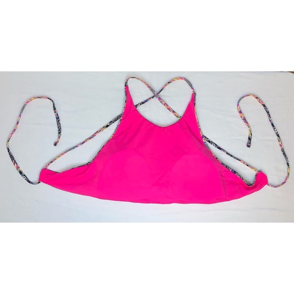 Pink patterned Halter Bikini tie in the back - Picture 3 of 4